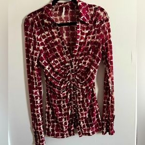 Free People sheer blouse